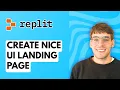 How to Create Nice UI Landing Page using Replit Agent 2026 Full Guide