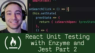 React Unit Testing with Enzyme and Jest Part 2 P5D52 - Live Coding with Jesse