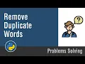 Arabic Problems Solving With Python - Remove Duplicate Words