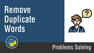 Arabic Problems Solving With Python - Remove Duplicate Words