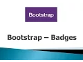 Bootstrap 3 Tutorials - Badges