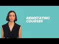 How To Reinstate an Advent eLearning Course