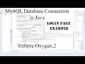 MySQL Database connection in Java using Eclipse Login page Example English