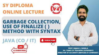 Garbage Collection Use of finalize method with syntax Java SY diploma IF CO AIML