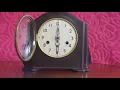 Vintage Smiths Enfield 8-Day Bakelite Case Striking Mantel Clock