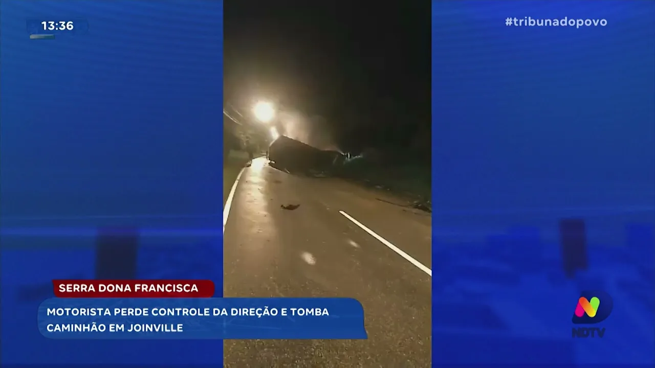 Acidente grave na serra: caminhão com cobre tomba em SC