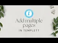 How to add multiple pages in Templett Templett Tutorial