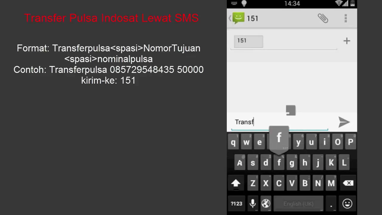 Cara tranfer pulsa sesama indosat. 