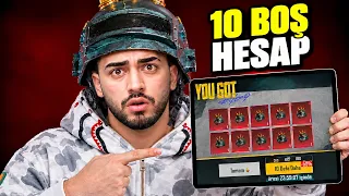 10 TANE BOŞ HESABA DİKENLİ KASK KASASI AÇTIM! KAÇ TANE ÇIKTI ? PUBG Mobile