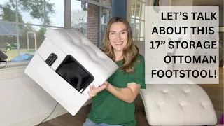Unboxing the 17-Inch Storage Ottoman Footstool Stylish and Practical Honest Review