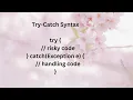 Java Exception Handling Try Catch Finally for Beginners