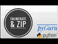 pyBasics 70 Enumerate and zip Function pyGuru