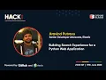 Building Search Experience for a Python Web Application by Aravind Elastic HackJaipur Hackathon
