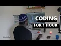 coding for 1 hour timelapse day in the life of a software engineer