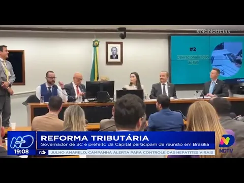 Reforma tributária: governador de SC e prefeito de Florianópolis participam de reunião em Brasília