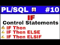Tutorial IF Control statements in PLSQL