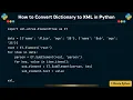 How to Convert Dictionary to XML in Python