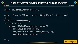 How to Convert Dictionary to XML in Python