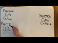 Drawing propane propene propyne
