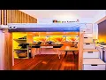 I Built My Dream LOFT BED w PC setup WALK-IN CLOSET