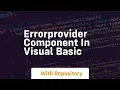 Errorprovider component in visual basic