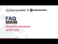 Minimal FAQ for your Webpage ElementsKit Addon for Elementor WordPress 2025