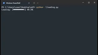 Console Loading Screen Using Python