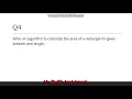 Algorithm Area of rectangle