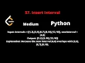 LEETCODE 57 INSERT INTERVAL PYTHON