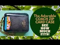 The Adorable and Functional COACH ZIP CARD CASE See How Much Fits