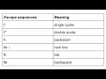 python 04 Escape Sequences in python3