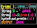 trim method in string java ICSE X class 10 Semester 2 computer applications