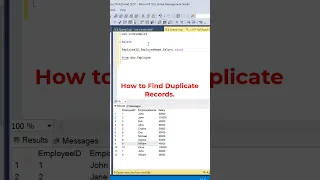 How to Find Duplicates in a Table