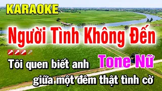 Karaoke Người Tình Không Đến Tone Nữ Nhạc Sống Phối Mới | Nguyễn Linh