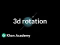 Describing rotation in 3d with a vector