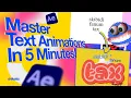 Download Lagu How To Master Text Animation In After Effects (5 Minutes)