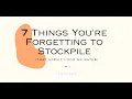 7 Life-Saving Items Everyone FORGETS to Stockpile It s Not Food or Water