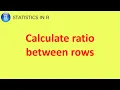 Calculate ratio between rows in R Statistics in R