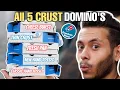 Trying Domino s All 5 Crust Domino s Fresh Pan Pizza Thin Crust Cheese Burst Domino s India