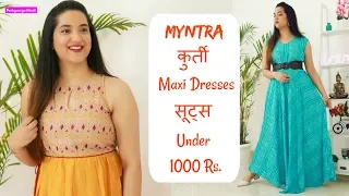 Download Myntra कुर्ती  सूट्स Under 1000 Rs. | Summer Kurti Maxi Dresses, Suits Haul | Perkymegs Hindi MP3