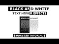 Black and White Text Hover Effects - HTML CSS Mix Blend Mode Hover Effects