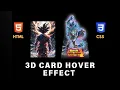 Stunning 3D Card Hover Effect Using Only HTML CSS