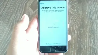 Approve This iPhone Go to one of your other devices signed in to icloud to approve this iphone