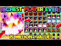 RICHEST PLAYER OF ALL TIME 15 MILLION VALUE Mining Simulator 2 Roblox