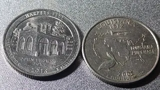 2016-P Harpers Ferry 2002-P Louisiana Quarters Worth Money Rare Errors and Values