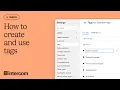 How to create and use tags