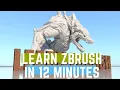 Learn Zbrush In 12 Minutes - Zbrush Beginner Tutorial