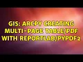 GIS Arcpy Creating Multi-page with 2 Solutions