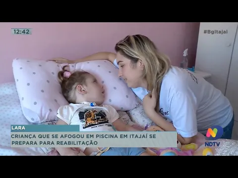 Criança que se afogou em piscina em Itajaí se prepara para reabilitação