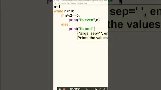WHILE LOOP ODD EVEN PROGRAM IN PYTHON ODD NUMBER AND EVEN NUMBER BASIC PROGRAM WITH WHILE LOOP